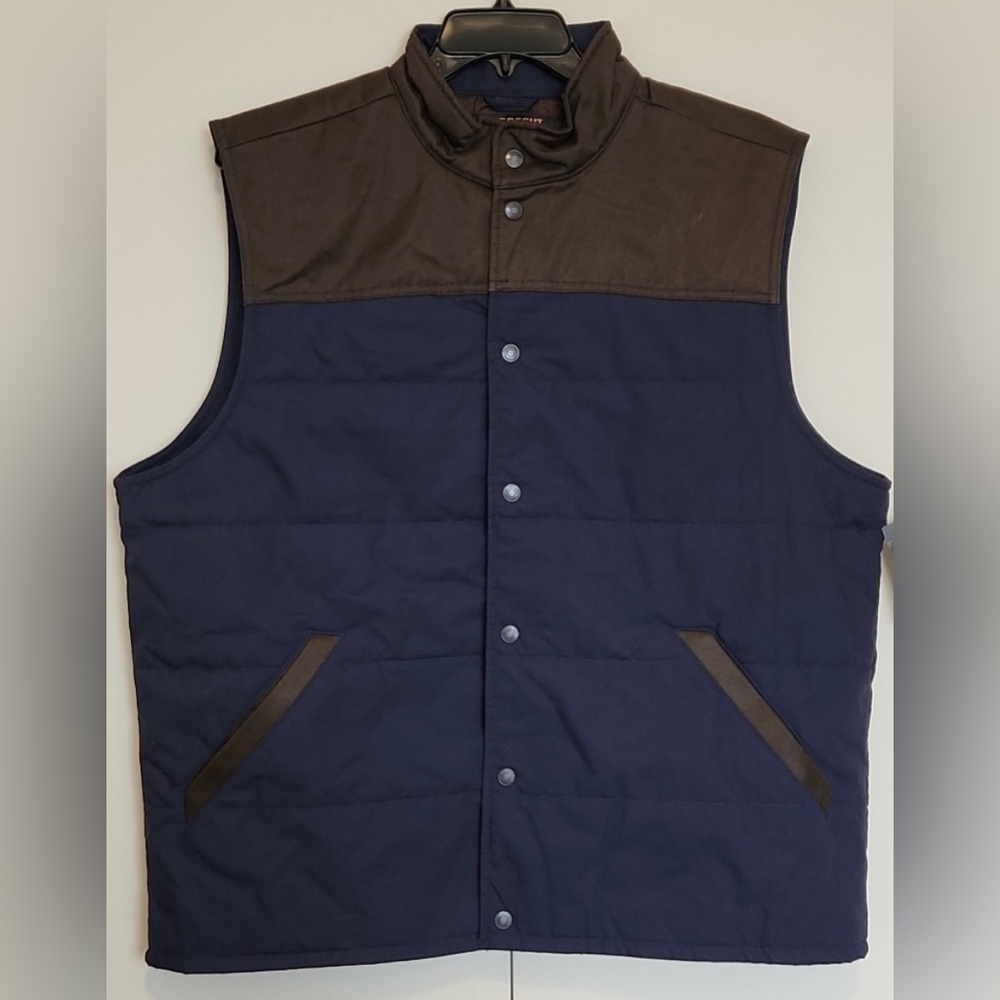 RidgeCut Toughwear Men's Large Outdoor Faux Leather Vest